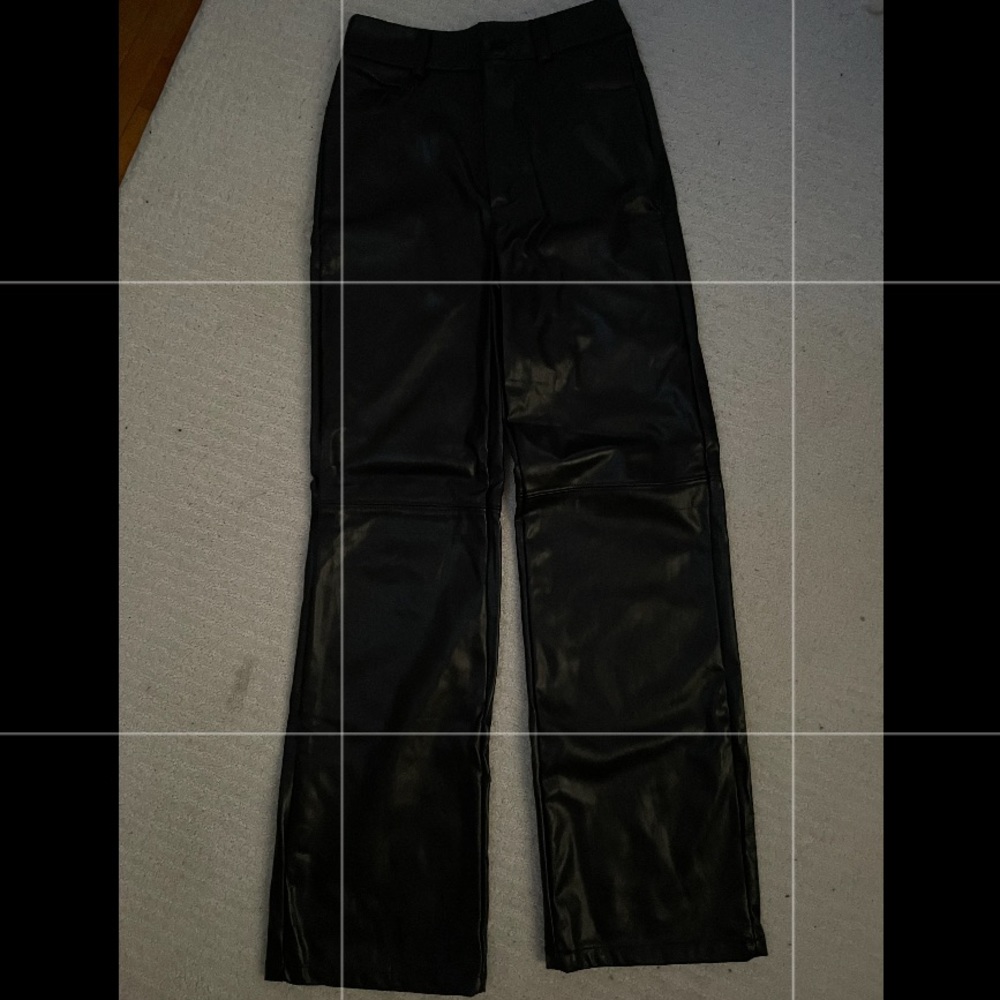 Black leather pants